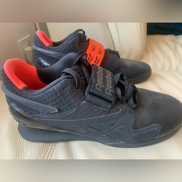 Reebok Legacy Lifter II Mens Size 8 Black Weightlifting Workout Fitness Shoes - Picture 13 of 15